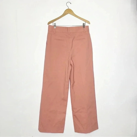 See by Chloe Women's Muted Clay Cotton Wide Leg Pleated Trouser Pant Size 12 NWT - Picture 9 of 11